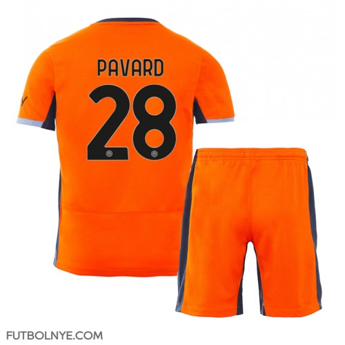 Camiseta Inter Milan Benjamin Pavard #28 Tercera Equipación para niños 2023-24 manga corta (+ pantalones cortos)